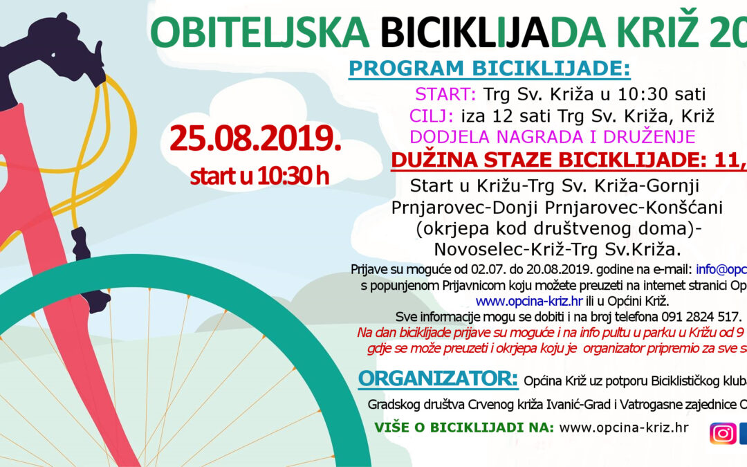 Prijavite se na Obiteljsku biciklijadu 25.08.2019.