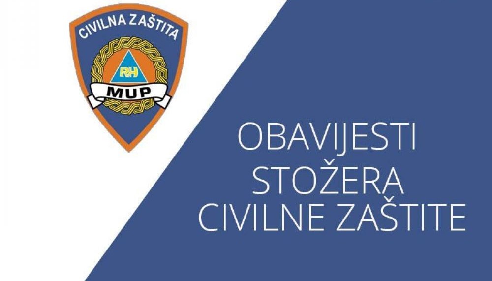 VAŽNO – OBAVIJEST STOŽERA CIVILNE ZAŠTITE OPĆINE KRIŽ – 21. 03. 2020.
