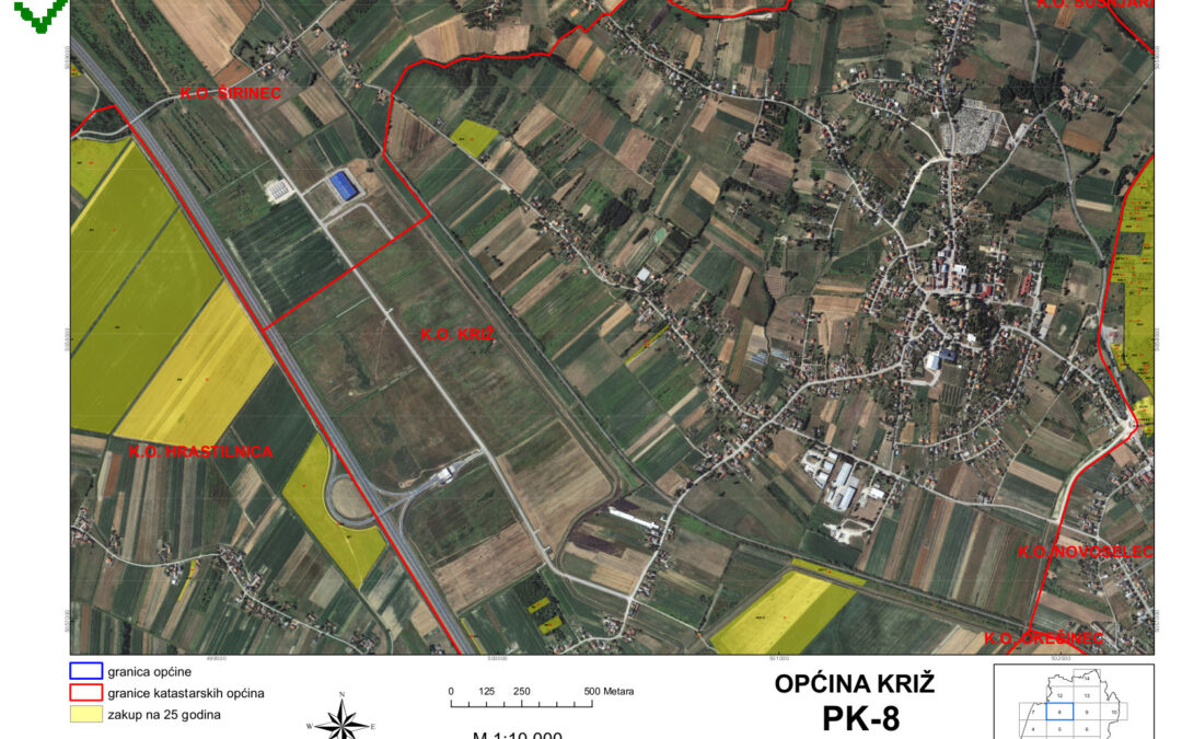 JAVNI  NATJEČAJ za zakup poljoprivrednog zemljišta u vlasništvu Republike Hrvatske na području Općine Križ
