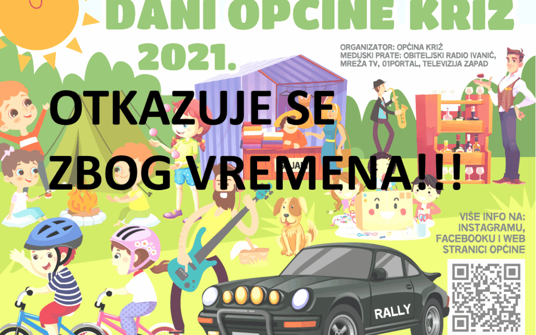 Otkazuje se planirani program Dana Općine Križ