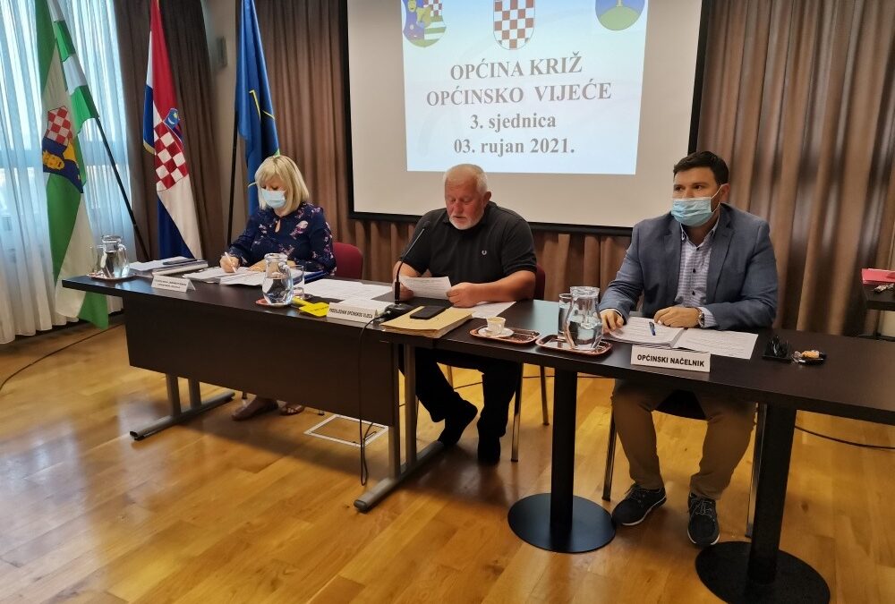 ODRŽANA 3. SJEDNICA OPĆINSKOG VIJEĆA OPĆINE KRIŽ