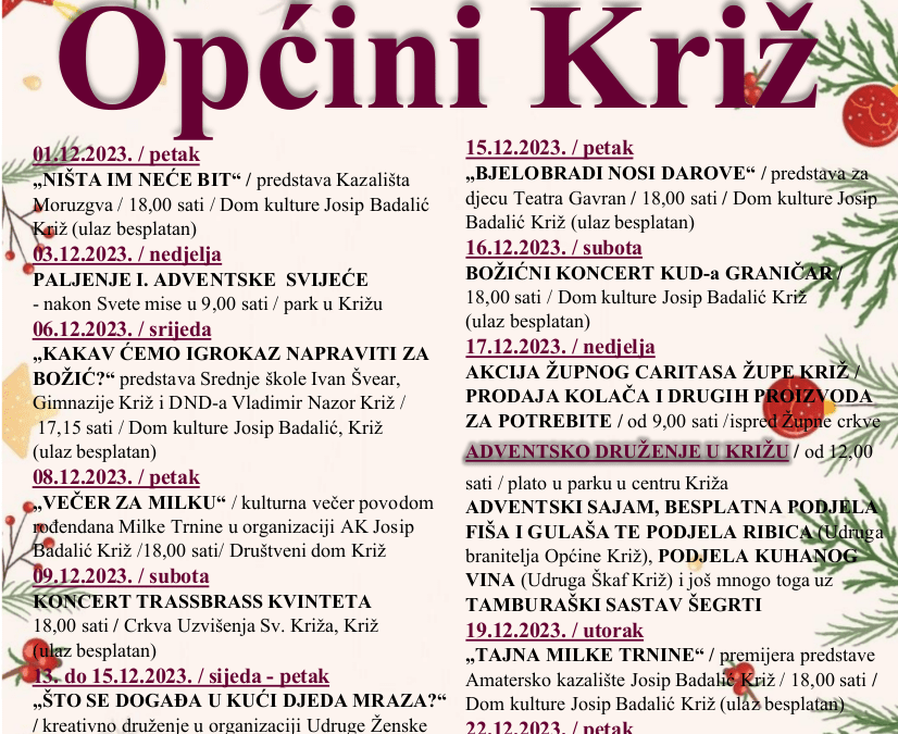ADVENT U OPĆINI KRIŽ