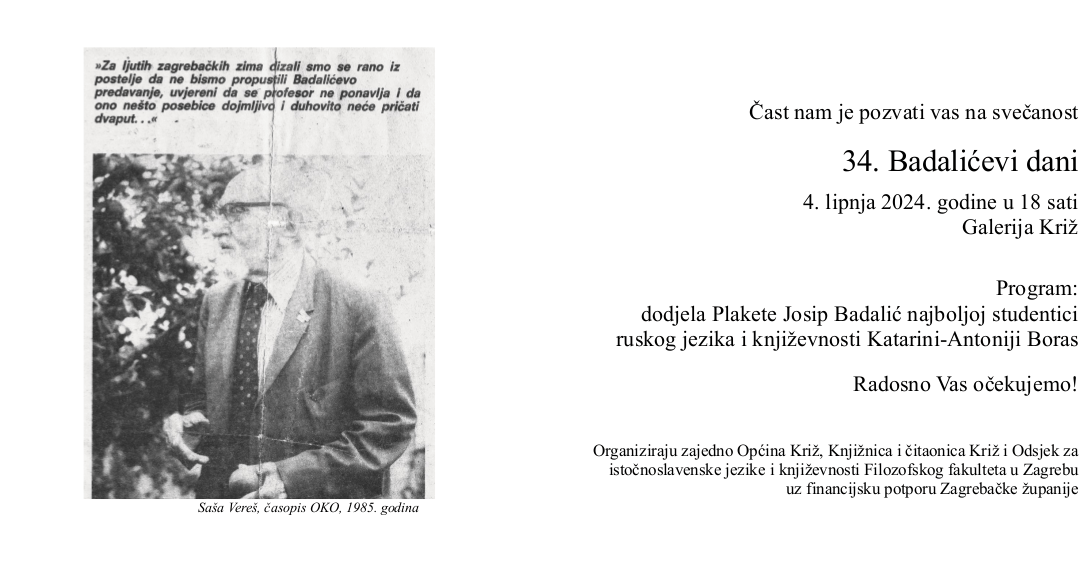 34. Badalićevi dani u Križu