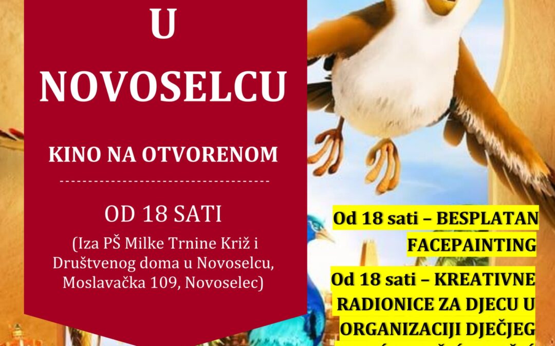 DJEČJI DAN U NOVOSELCU UZ KINO NA OTVORENOM