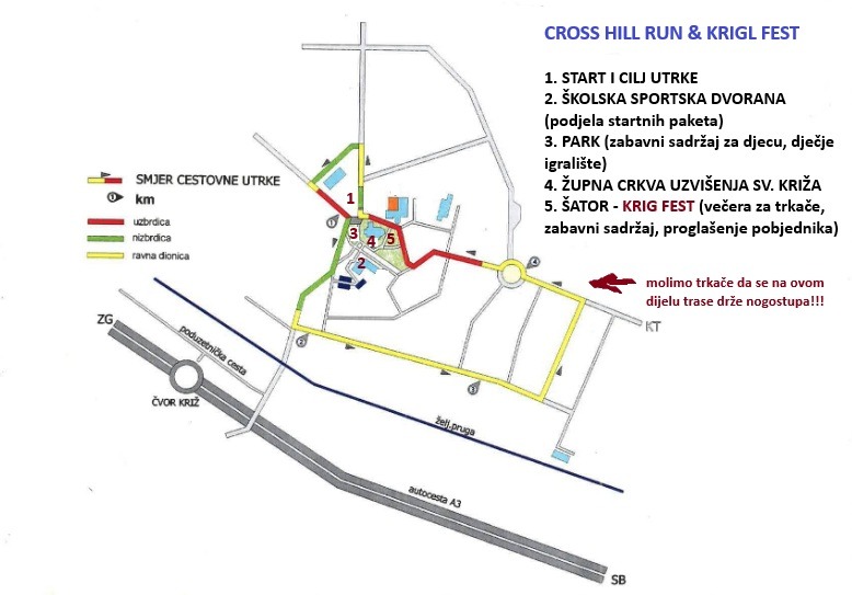 OBAVIJEST O PRIVREMENOJ REGULACIJI PROMETA U KRIŽU I NOVOSELCU POVODOM MANIFESTACIJE CROSS HILL RUN & KRIGL FEST