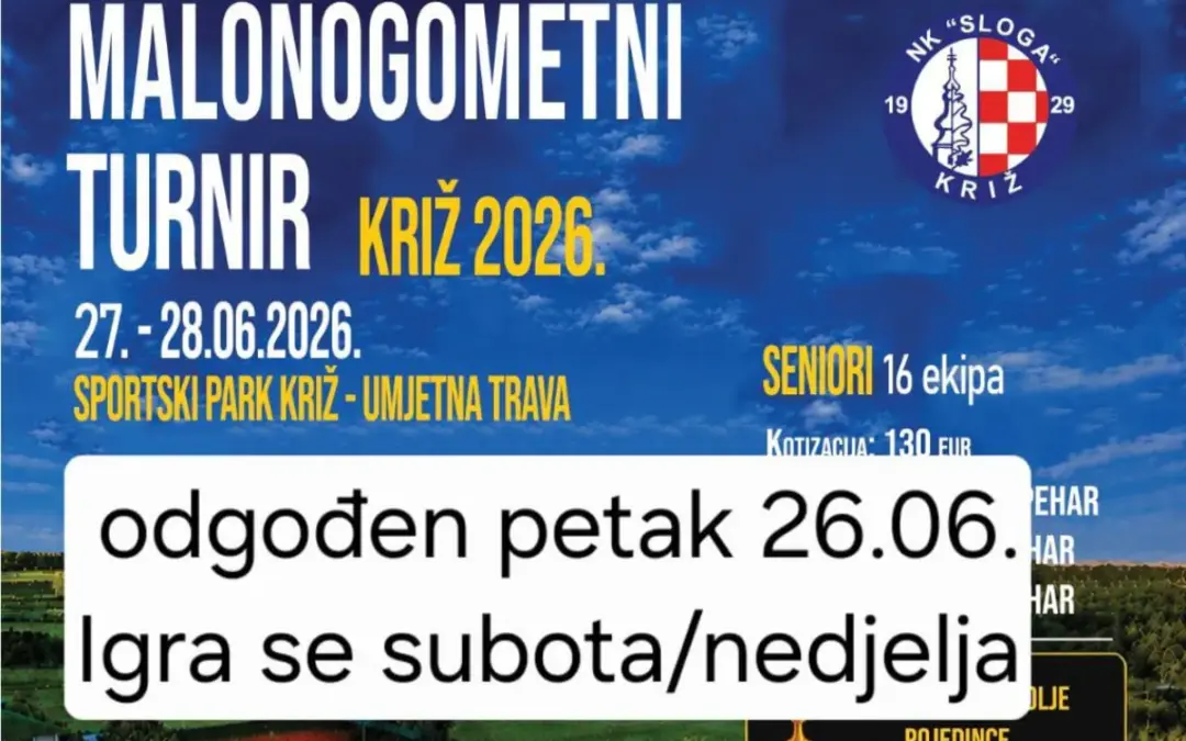 2. MALONOGOMETNI TURNIR NK SLOGA KRIŽ